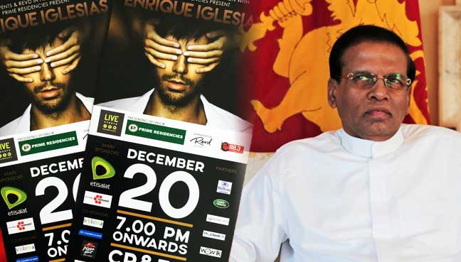 Read more about the article Sri Lanka’s President says the organizers of Enrique Iglesias show need whipping