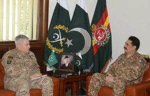 Read more about the article Army Chief meets General John F. Campbell, reviews Afghan resolution process