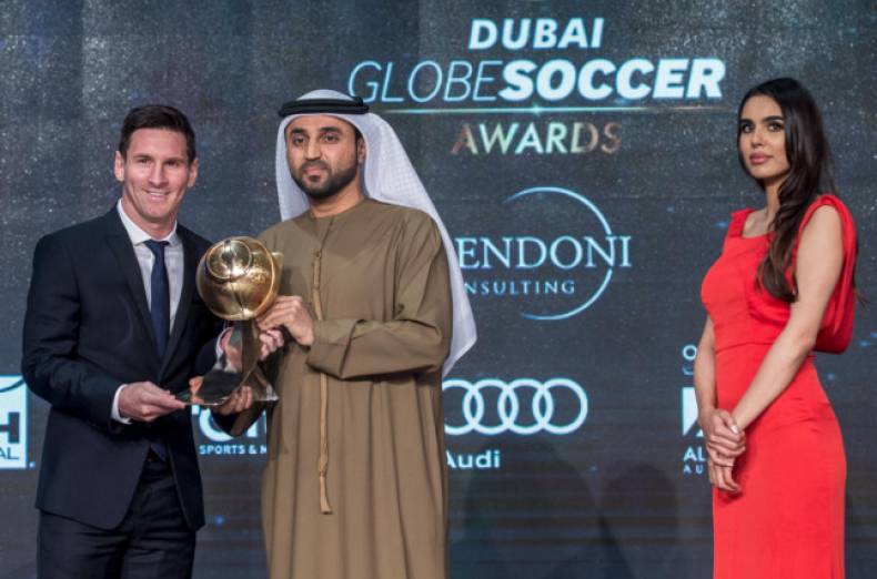 Read more about the article Messi crowned world’s best player at Globe Soccer Awards in Dubai