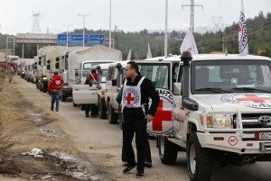 Read more about the article Aid convey reaches rebel-held Syrian town of Maday