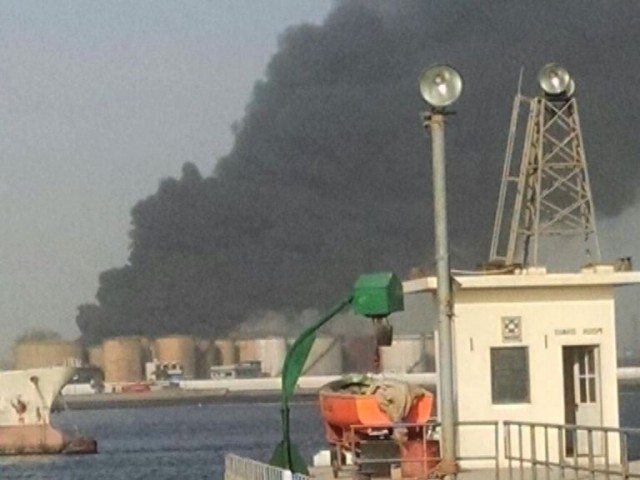 Read more about the article Fire erupts at oil terminal near Karachi port