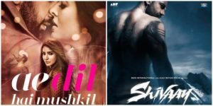 Read more about the article Ae Dil Hai Mushkil fares better as compared to Shivaay at the box office!