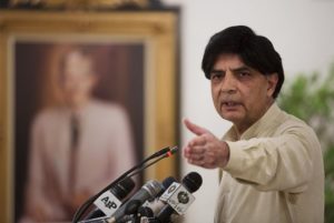 Read more about the article Security at Sehwan shrine Sindh government’s responsibility, says Nisar