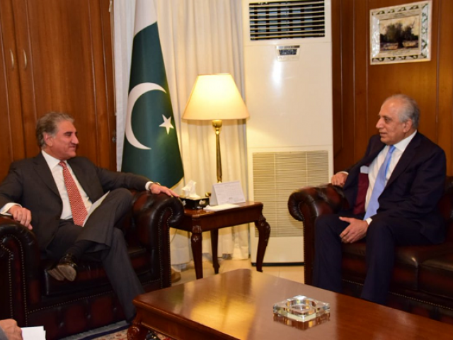 Read more about the article Khalilzad holds meeting with FM Qureshi, briefs progress in Doha peace talks