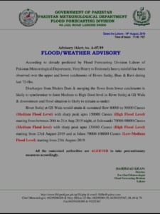 flood water advisory