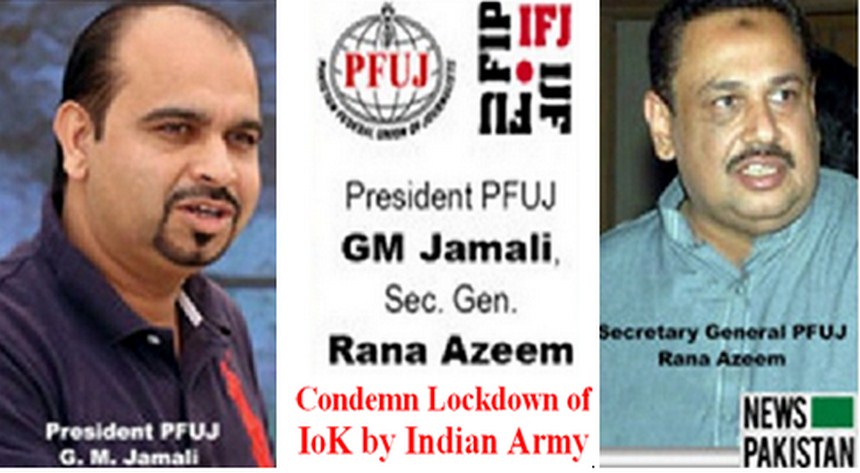 Read more about the article PFUJ condemns lockdown of the IoK by Indian Army