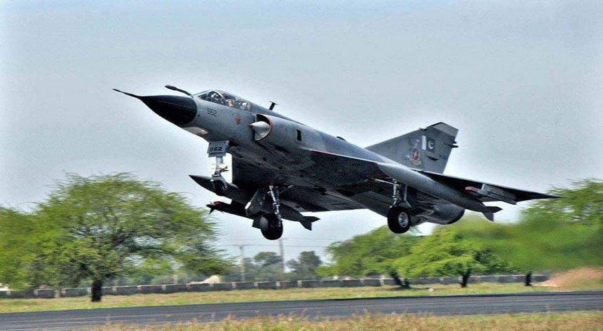 PAF Mirage-5 Jet Crashes During Training Mission, Pilot Ejects Safely