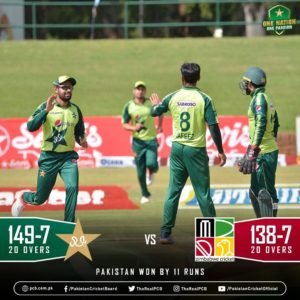 Read more about the article Cricket 1st T20I: Pakistan beats Zimbabwe by 11 runs