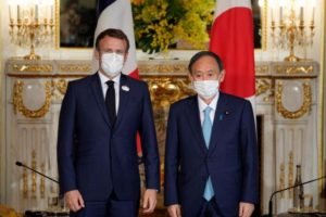 Read more about the article Macron meets Japan PM on Olympic visit