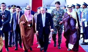 Read more about the article Saudi delegation led by FM arrives on a two-day visit