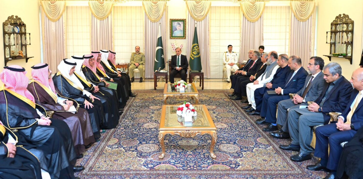 Saudi FM Prince Faisal calls on PM Shehbaz Sharif