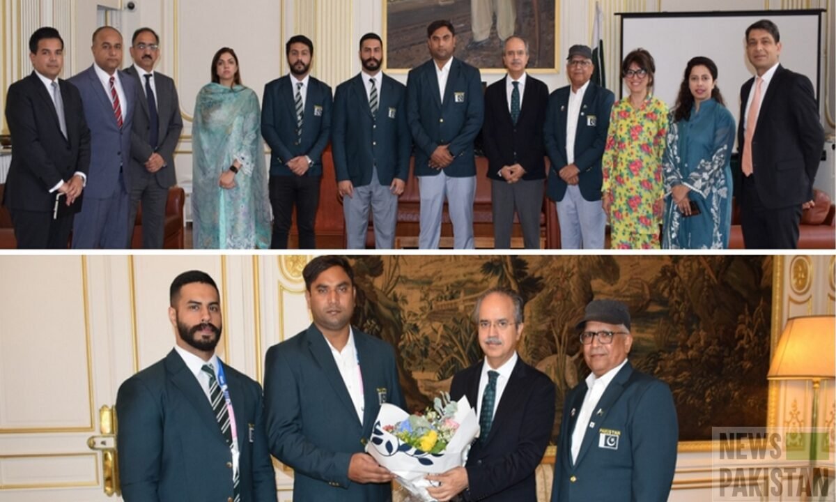 Read more about the article Pakistan’s Envoy in Paris hosts Paralympic Gold Medallist