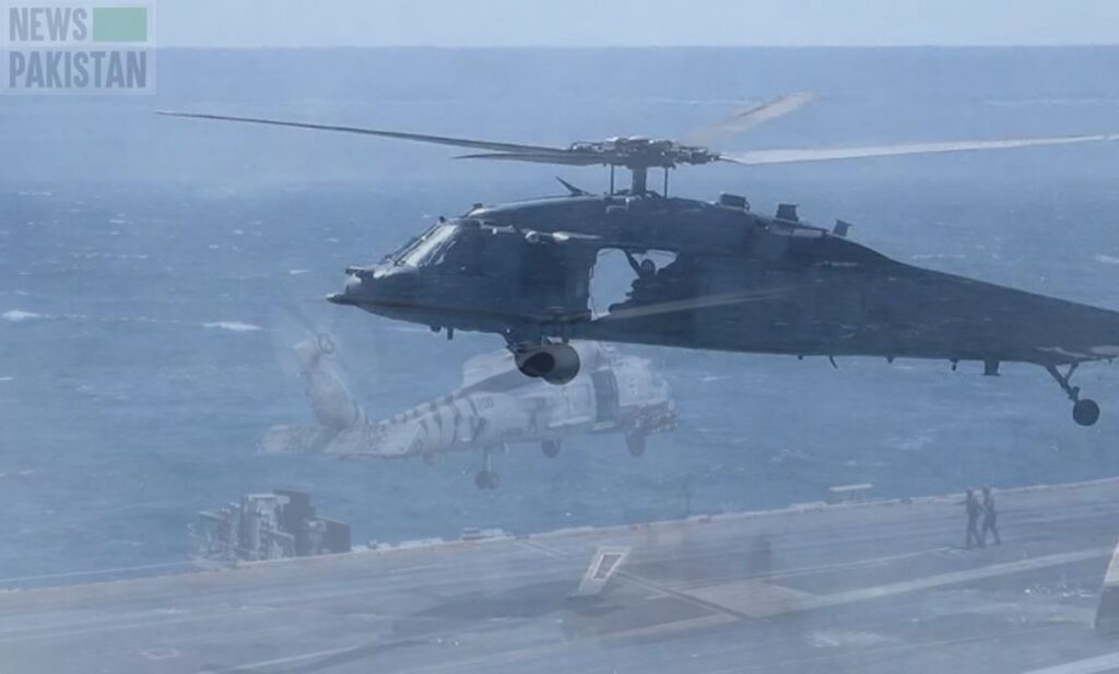 US Naval helicopter and a fighter jet crashed
