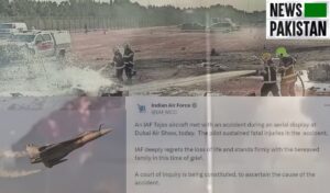 Indian jet Tejas crashed at Dubai Air Show