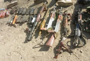 Weapons recovered from militants on 19th December 2025