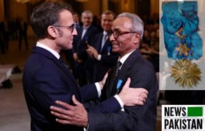 Macron decorates the last newspaper Vendor