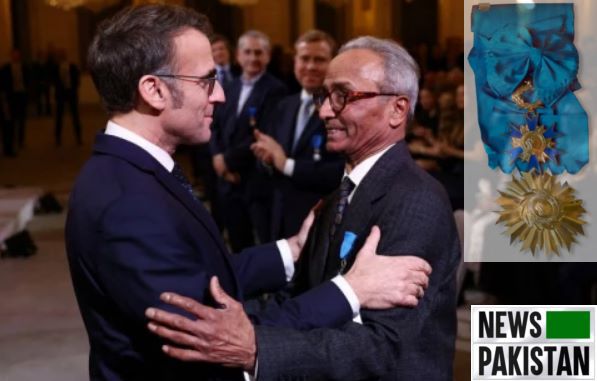 Macron decorates the last newspaper Vendor