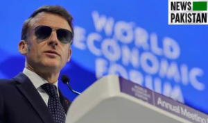 Macron Speaks at World Economic Forum Davos