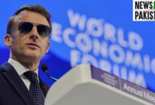 Macron Speaks at World Economic Forum Davos