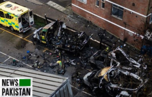 4 ambulances set on fire