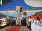 trump lands in China